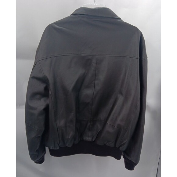 Airborne Leather Jacket Large Brown A2 Air Force Bomber Flight Aviator Pilot - Picture 4 of 5